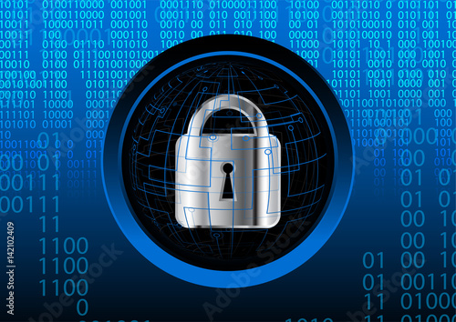 Digital securital system vector illustration