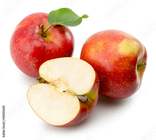 red apples isolated on a white background