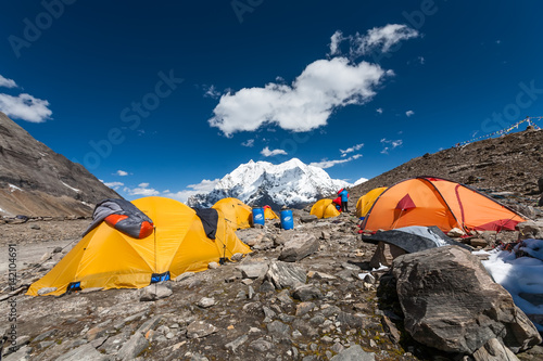 Billede på lærred Manaslu base camp, Nepal