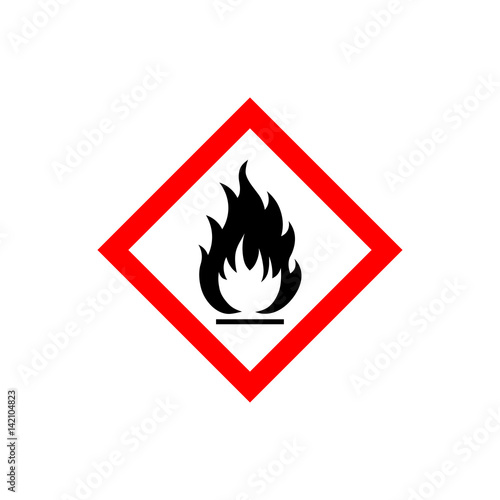 Flammable sign icon