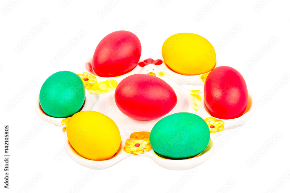 Easter plate with eggs