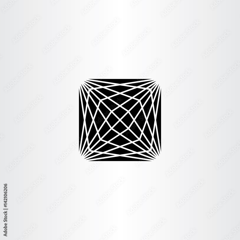 Vetor de geometric square icon symbol black design element do Stock ...