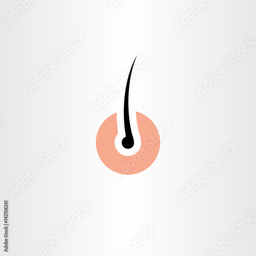 hair follicle logo design vector
