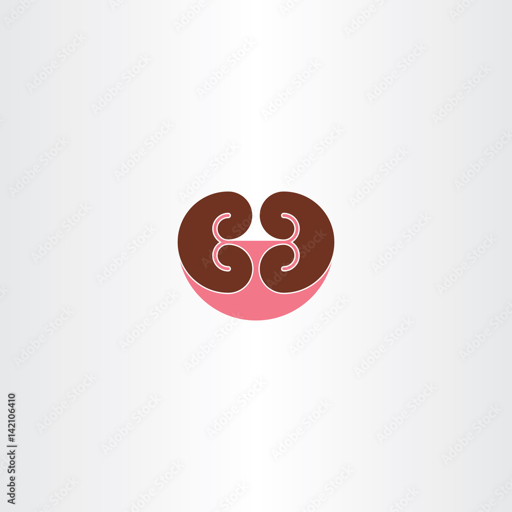 Obraz premium kidney illustration vector symbol
