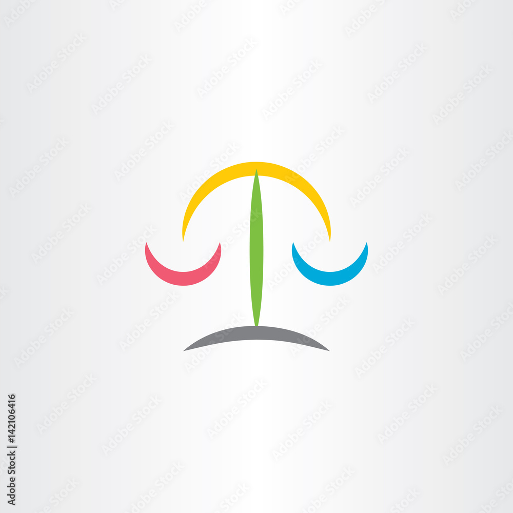 law judge scale icon illustration logo law judge scale icon illustration logo