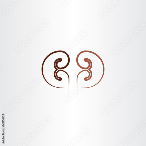 kidney line icon vector design element