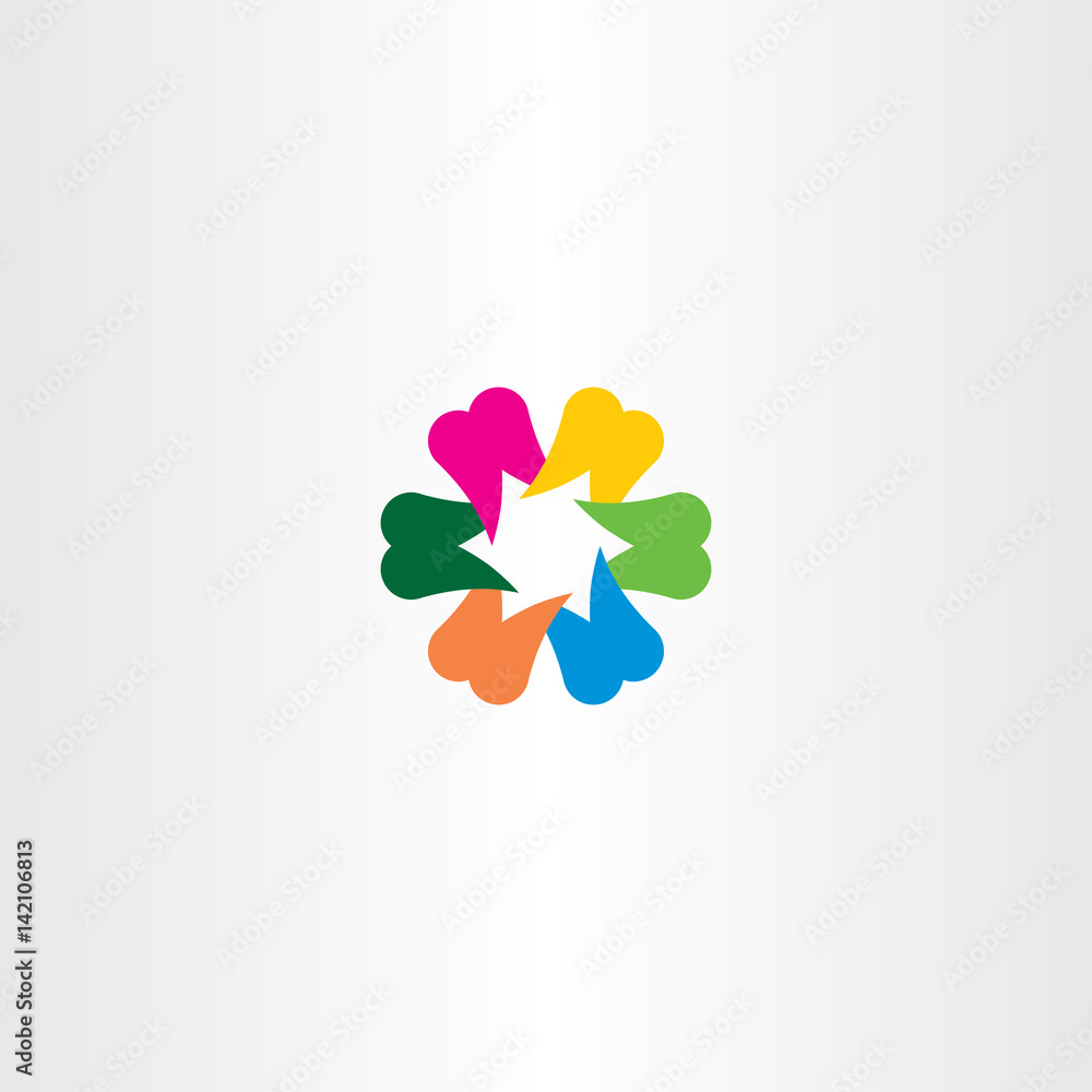 Fototapeta premium teeth vector logo colorful icon