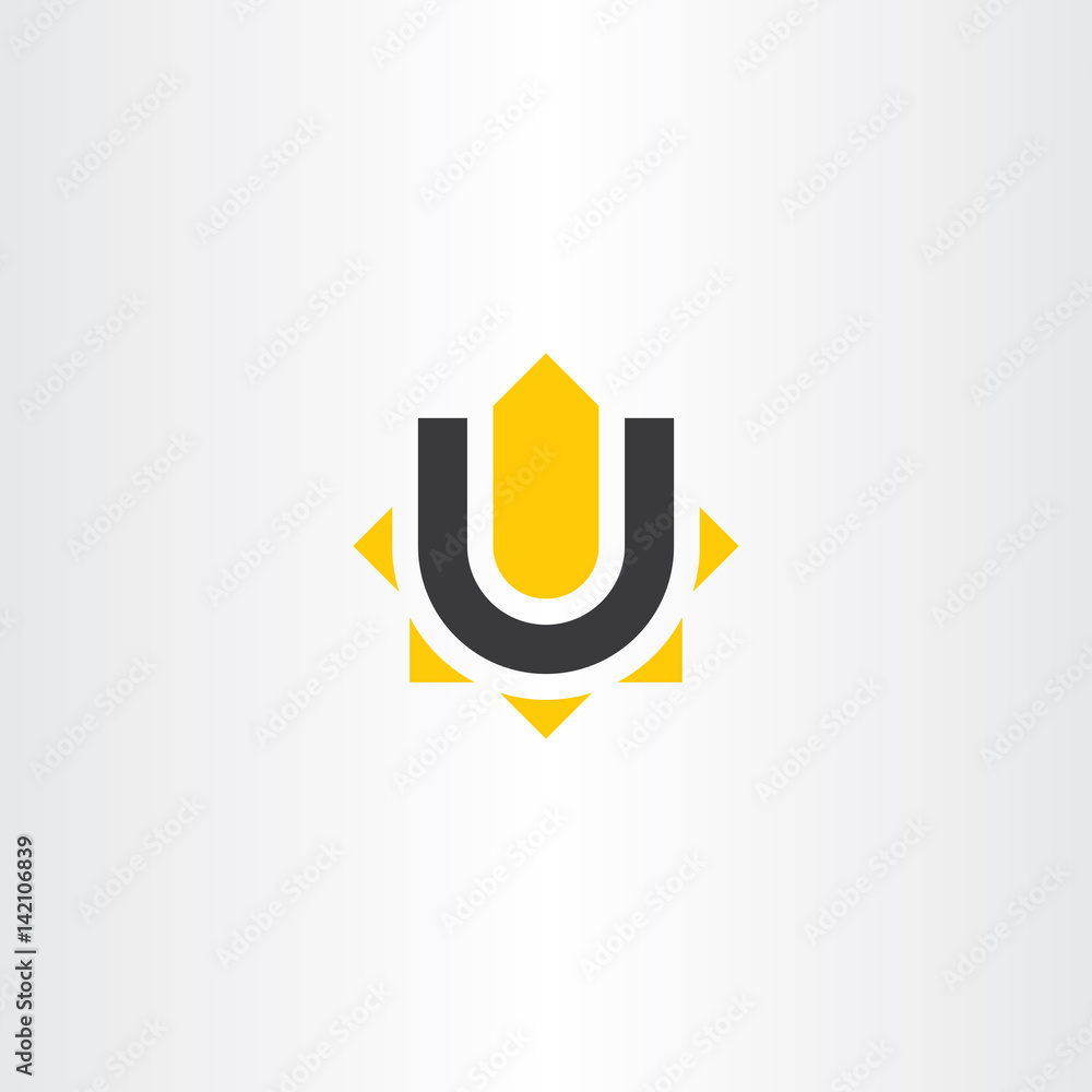 yellow black letter u logo vector icon symbol yellow black letter u logo vector icon symbol
