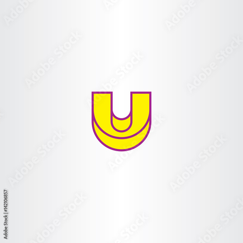 Free Download yellow letter u vector icon element sign - GFXLoad
