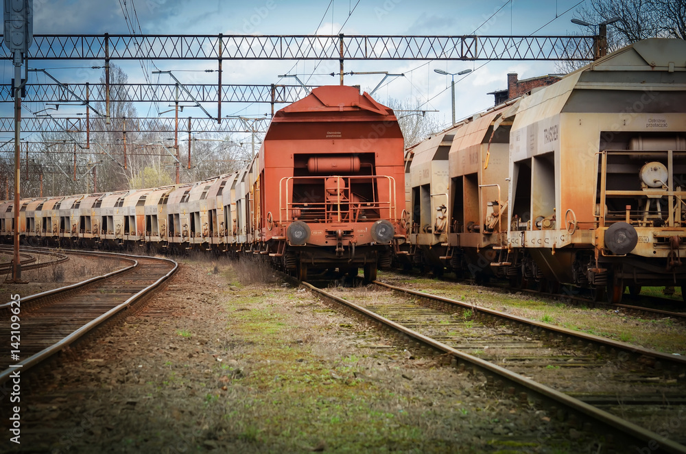 Obraz premium Composition of freight wagons