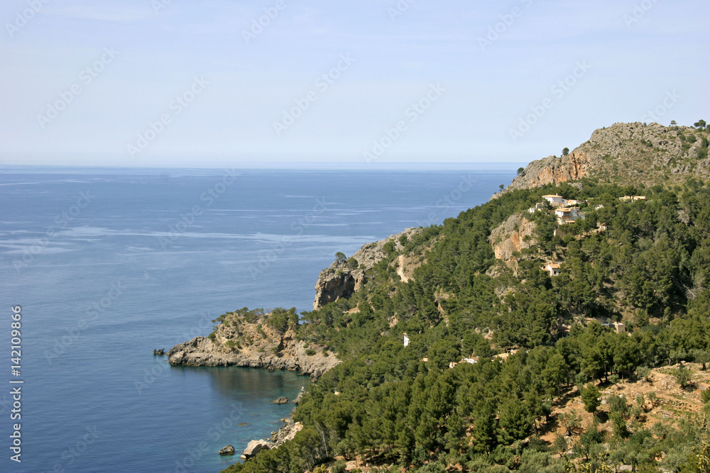 Rocky coast near Soller, Mallorca, Balearic Islands, Spain, Europe