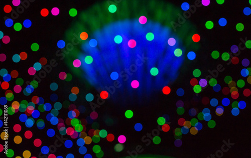 abstract blur neon lights, circle soft bokeh neon lam