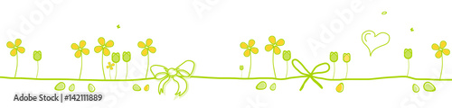 Ostereier Ostermotiv Band Banner Wiese Schleife Band Banner Stift Grün Hintergrund