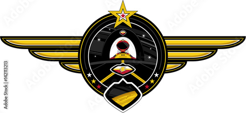 Cartoon Science Fiction Spaceman Badge