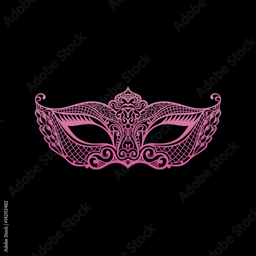 Beautiful mask of lace. Mardi Gras vector background