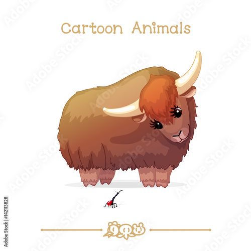 Toons series cartoon animals: yak and giraffe weevil