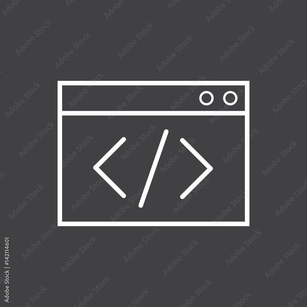 Coding icon vector