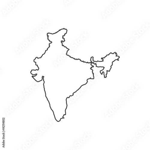 India map silhouette