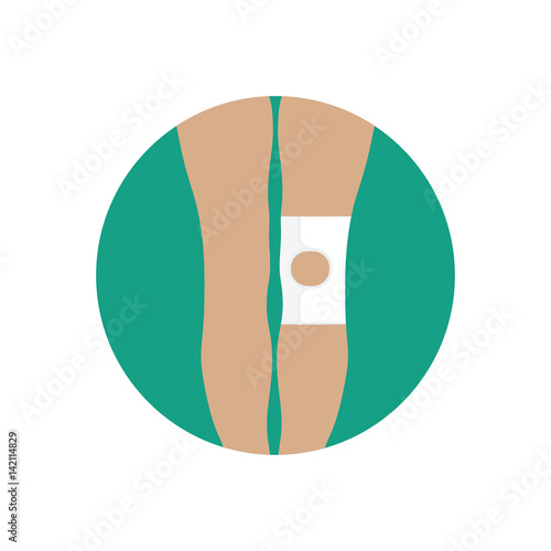 Knee joint bandage with an open cup