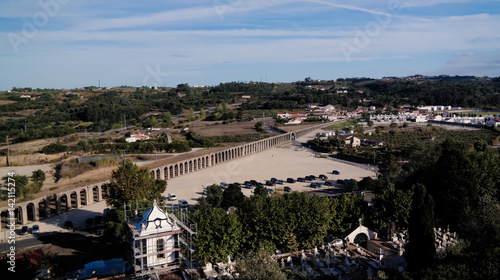 Cityscape view to Obidos old city, Portugal