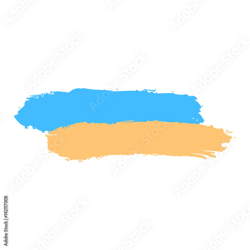 Two Colored Brushstroke Paint