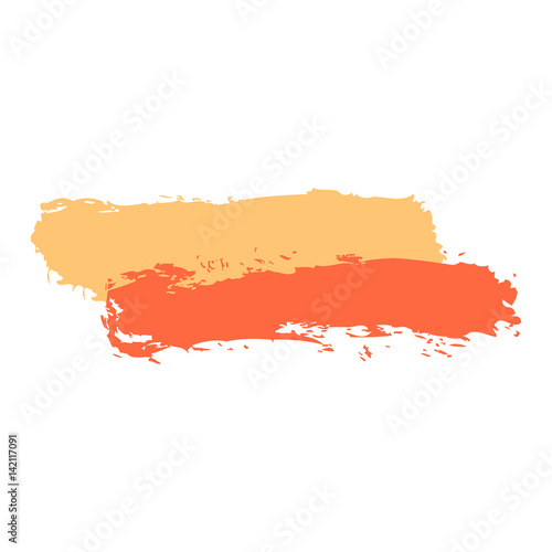 Two Colored Brushstroke Paint