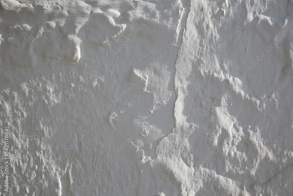 Whitewashed white Mediterranean wall texture