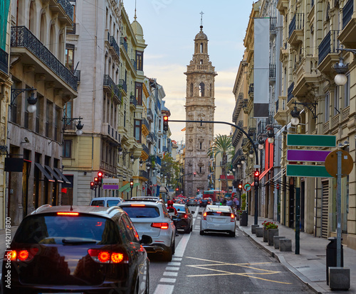 Fototapeta Naklejka Na Ścianę i Meble -  Calle de la Paz street of Valencia