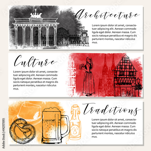 Germany vector background. Card design