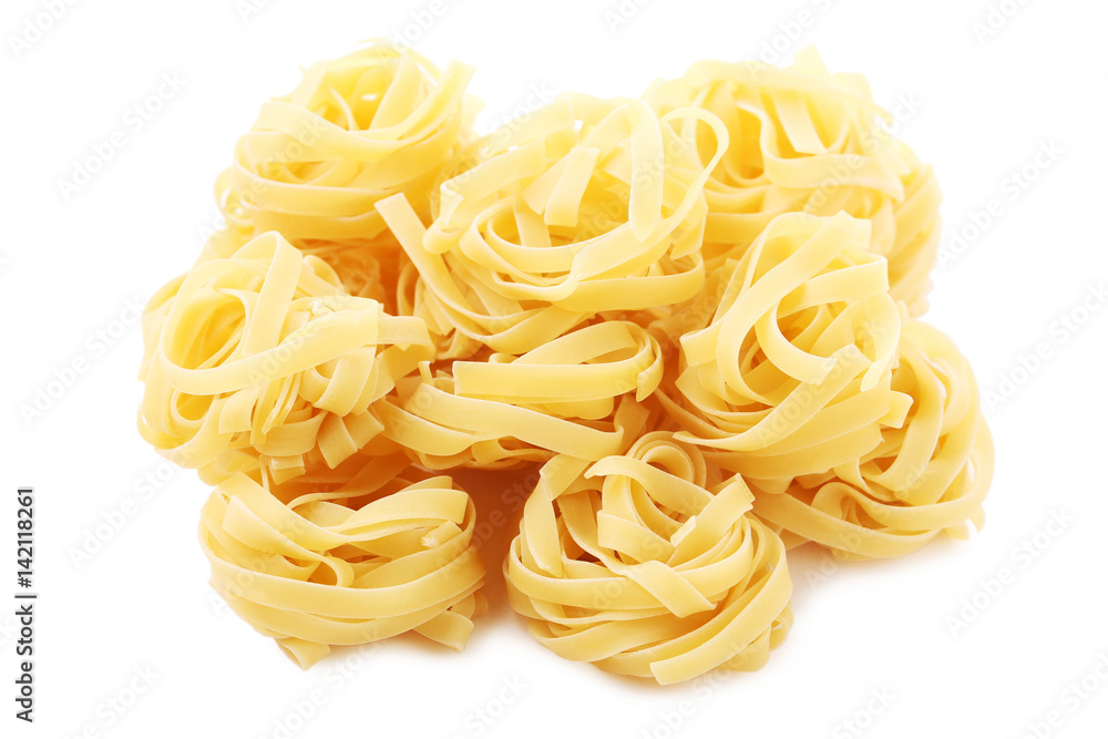 Noodles pasta isolated on a white background