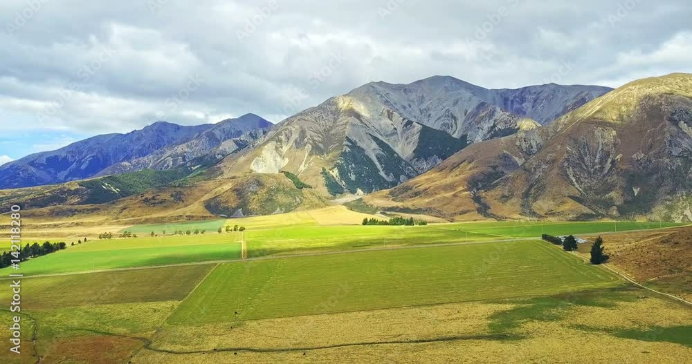Aerial view of Southern alpine alps mountain at Arthur's Pass National Park New Aerial view of Southern alpine alps mountain at Arthur's Pass National Park New