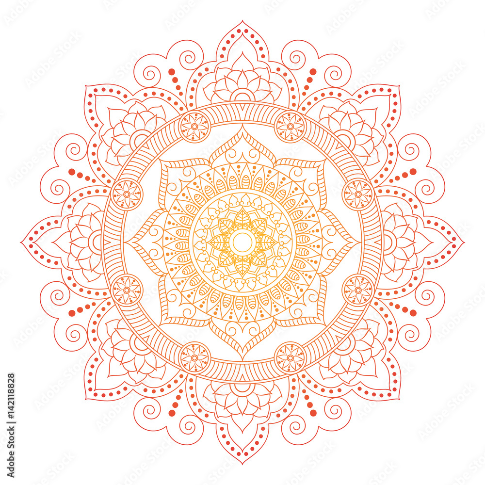 Flower Mandalas. Vintage decorative elements. Oriental pattern, vector illustration. Islam, Arabic, Indian, turkish, pakistan, chinese, ottoman motifs