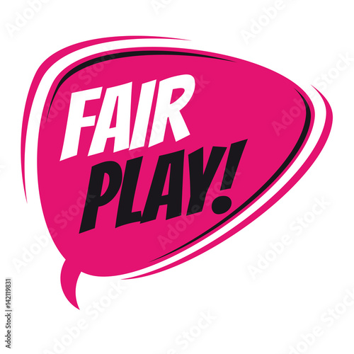 fair play retro speech balloon