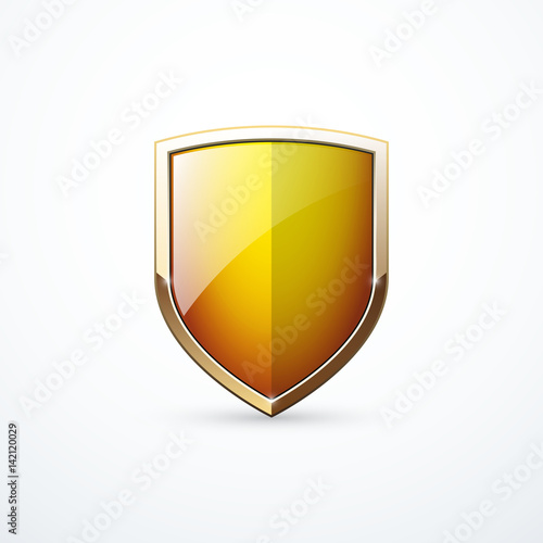 Vector gold shield icon