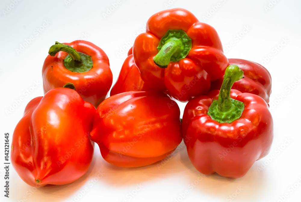 bell pepper (bulgarian pepper) isolated on white background. bell pepper (bulgarian pepper) isolated on white background.
