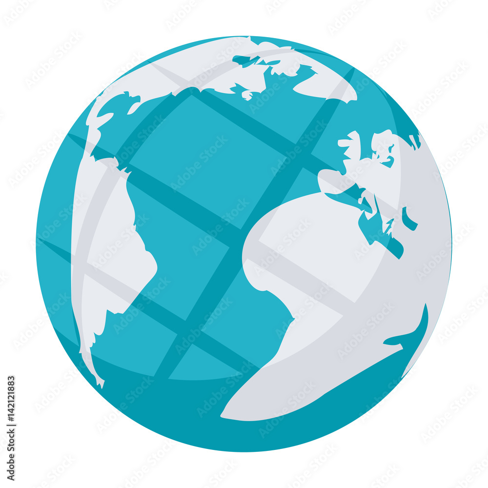 Internet or globe icon, vector illustration in flat style Stock Vector ...
