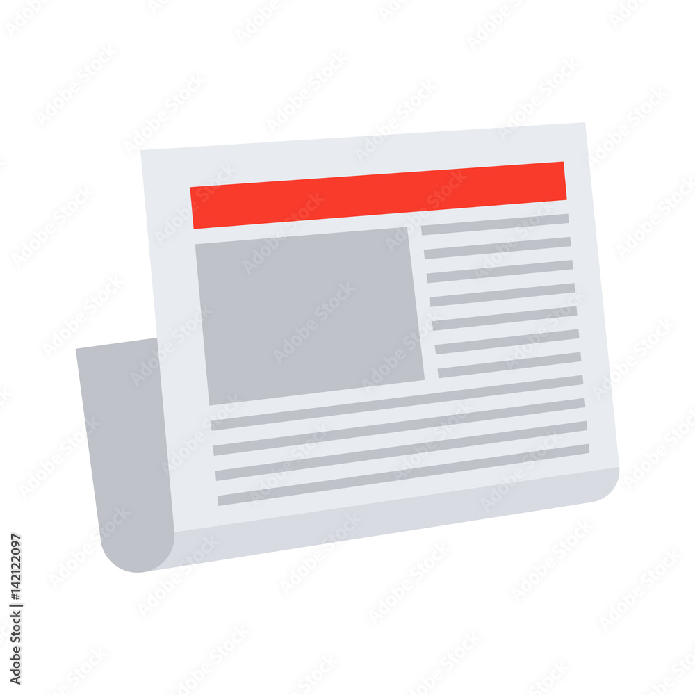 News icon, vector illustration in flat style News icon, vector illustration in flat style