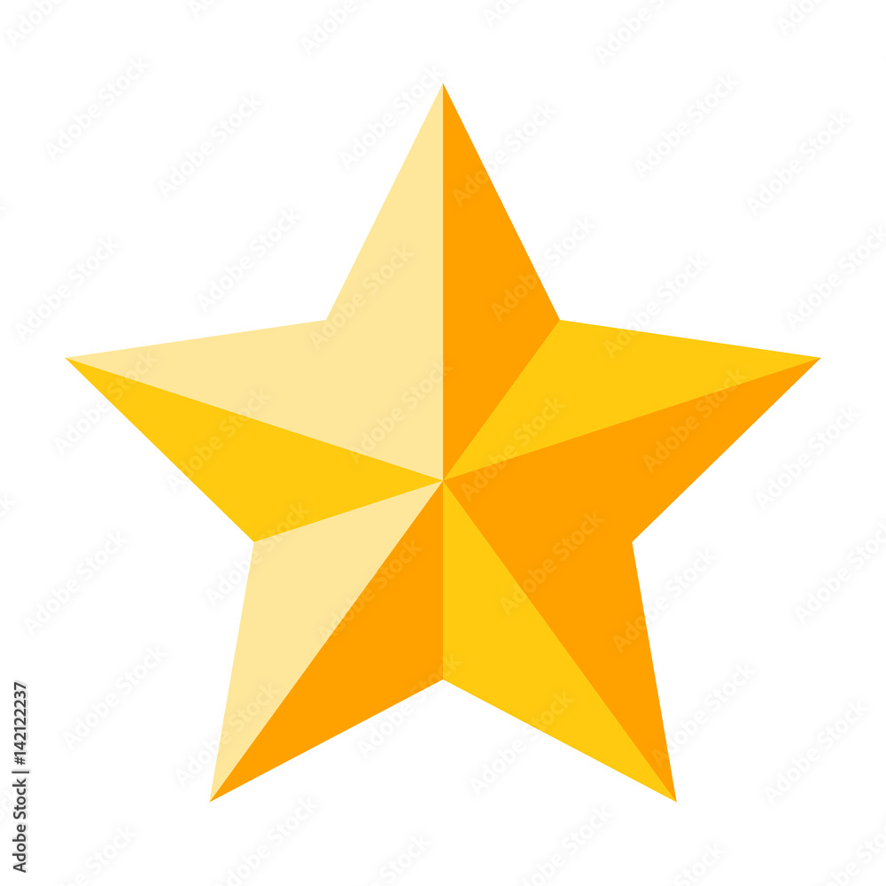 Star icon, vector illustration in flat style Star icon, vector illustration in flat style