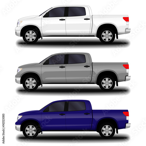 realistic car. Pickup set.