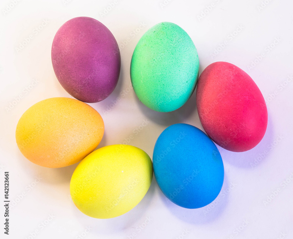 Colorful easter eggs isolated on a white background Colorful easter eggs isolated on a white background