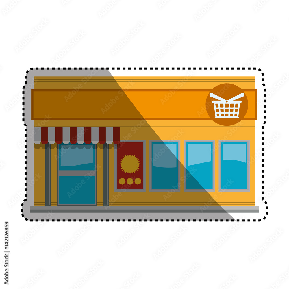 Obraz premium Store shop building icon vector illustration graphic design