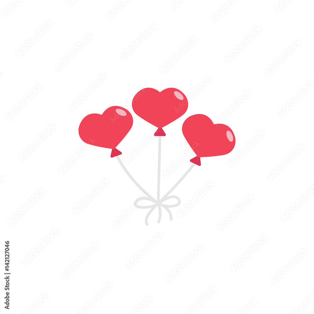 red hearth shaped balloons