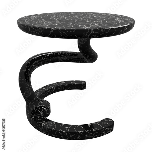 3d rendering of a vintage stone table
