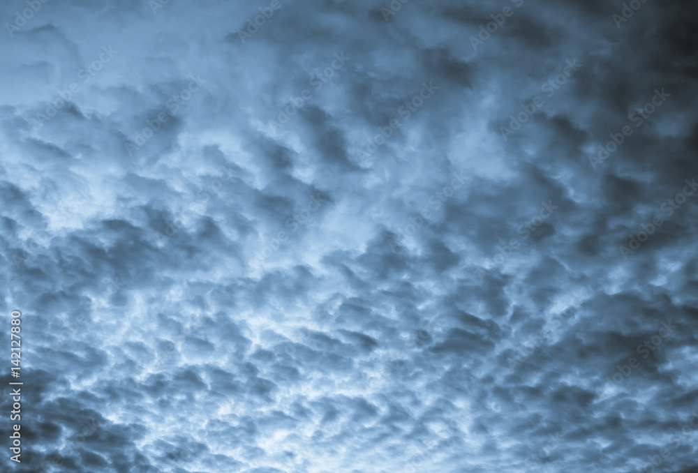 Texture of gray sky in cumulus clouds