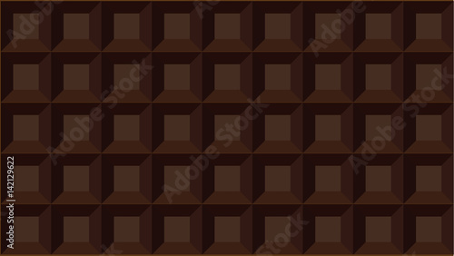 The texture tile of dark chocolate, vector image