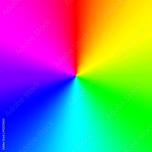 Multicolor rainbow background, conical gradient. Vector