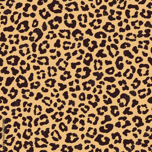 Leopard seamless pattern, beige brown color