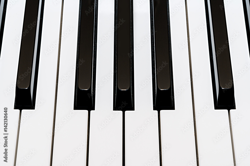 White and black keys of a piano White and black keys of a piano
