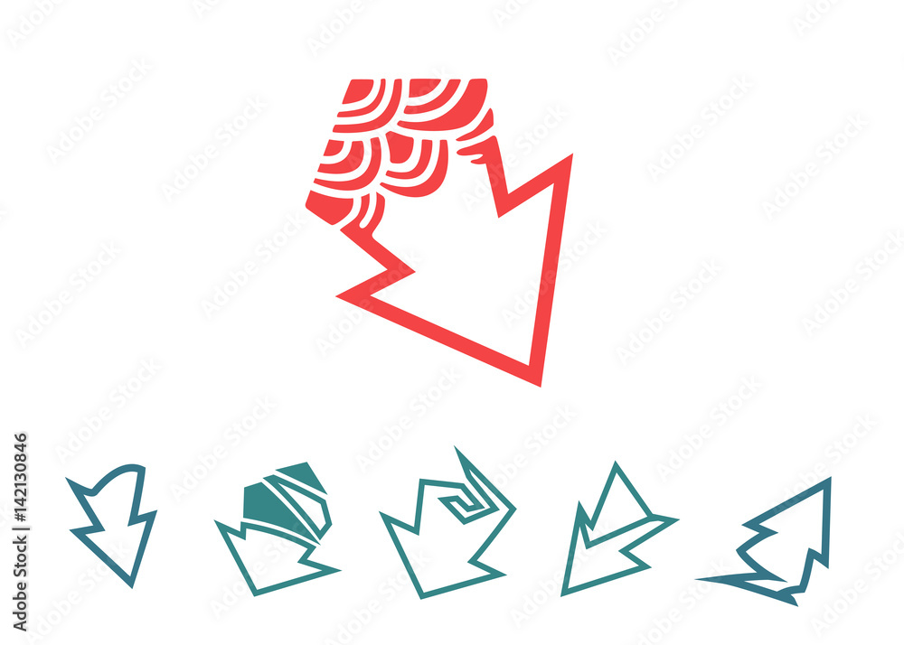 Graphic element arrow Graphic element arrow