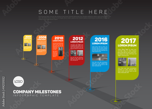 Infographic Company Milestones Timeline Template